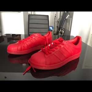 For sale red Adidas Superstar For Men Size 9.5 US